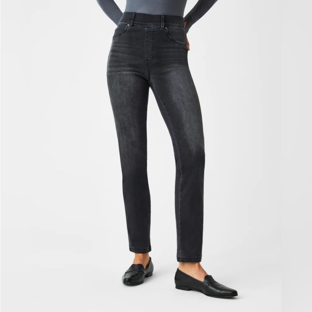 💐SPANX 20355 Straight Leg Jeans - Vintage Black - Picture 3 of 6